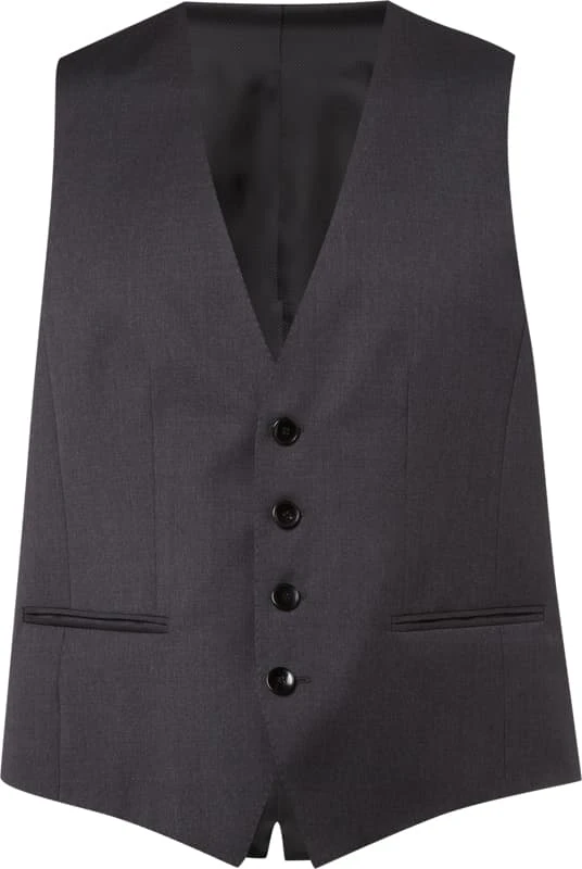 BOSS Weste Aus Schurwolle - Anthrazit 4 BOSS Weste Aus Schurwolle - Anthrazit – Bild 4