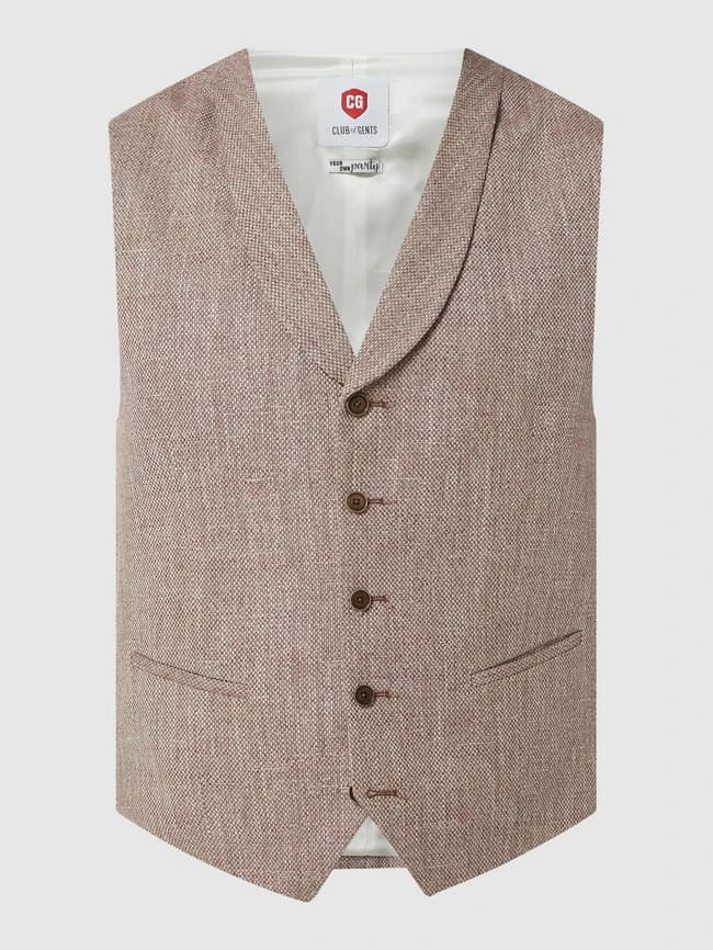 CG - Club Of Gents Weste Aus Baumwolle Modell 'Paddy' - Rot 2 CG - Club Of Gents Weste Aus Baumwolle Modell 'Paddy' - Rot – Bild 2