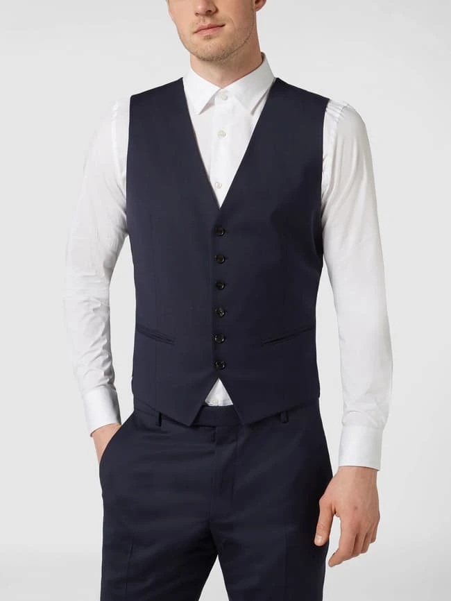 JOOP! Collection Slim Fit Weste Mit Webstruktur Modell 'White' - Marineblau 4 JOOP! Collection Slim Fit Weste Mit Webstruktur Modell 'White' - Marineblau – Bild 4