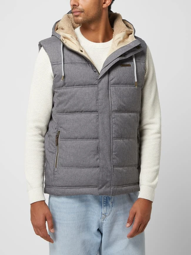 Ragwear Steppweste Mit Kapuze Modell 'Seto' - Wasserdicht - Dunkelgrau Meliert 4 Ragwear Steppweste Mit Kapuze Modell 'Seto' - Wasserdicht - Dunkelgrau Meliert – Bild 4