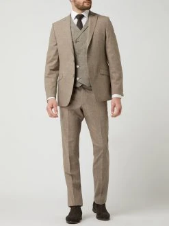 Atelier Torino Weste Mit Leinen-Anteil Modell 'Anno' - Beige