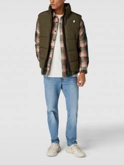 Superdry Steppweste Mit Reißverschlusstaschen - Dunkelgrün