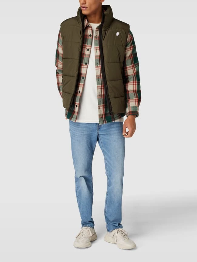 Superdry Steppweste Mit Reißverschlusstaschen - Dunkelgrün 1 Superdry Steppweste Mit Reißverschlusstaschen - Dunkelgrün