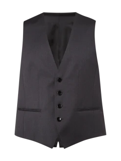 BOSS Weste Aus Schurwolle - Anthrazit
