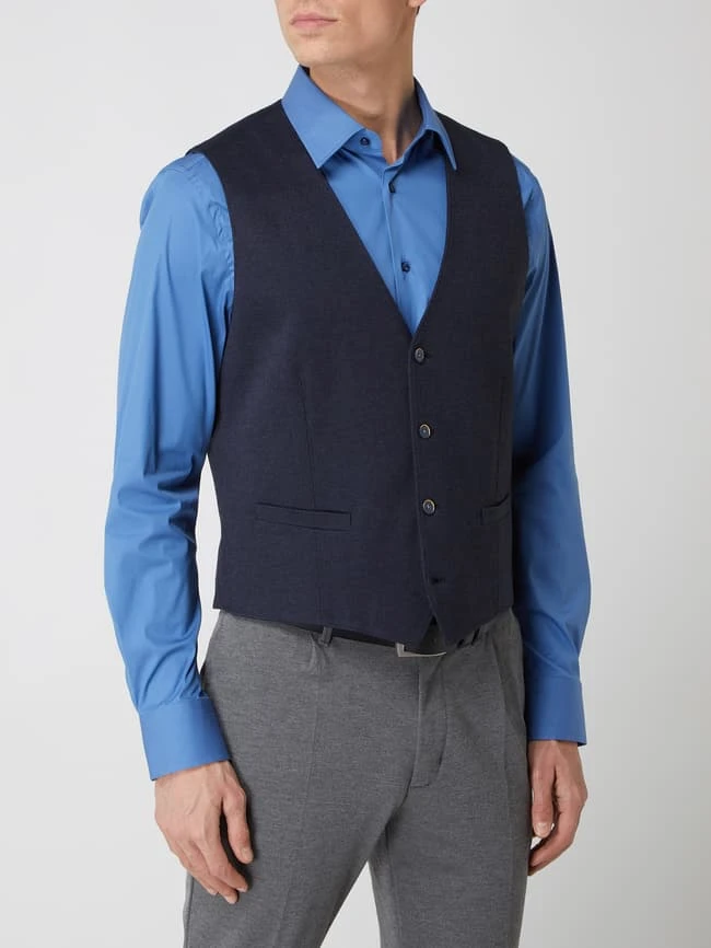 Christian Berg Men Weste Aus Jersey - Blau 4 Christian Berg Men Weste Aus Jersey - Blau – Bild 4