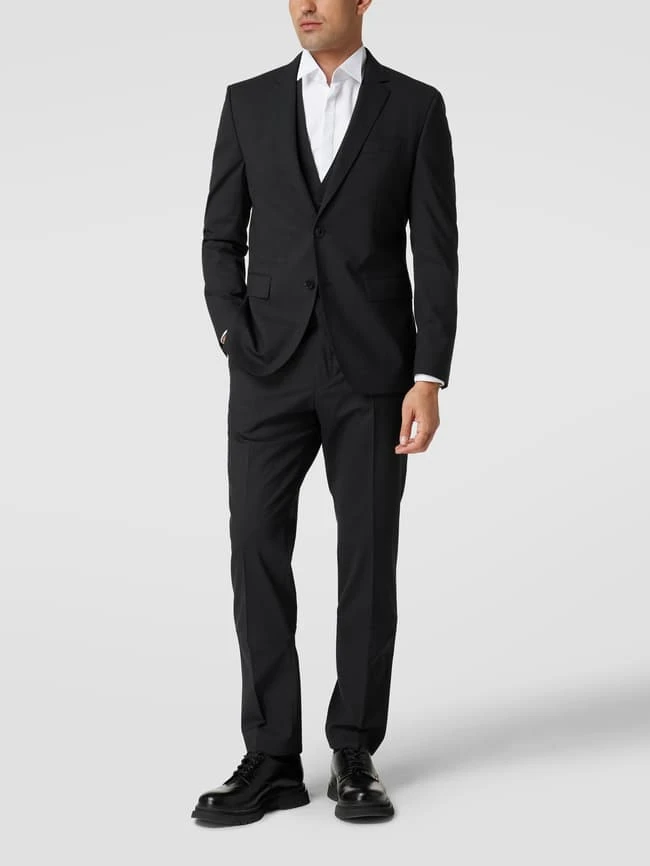 BOSS Weste Mit Paspeltaschen Modell 'Huge Vest' - Anthrazit 1 BOSS Weste Mit Paspeltaschen Modell 'Huge Vest' - Anthrazit