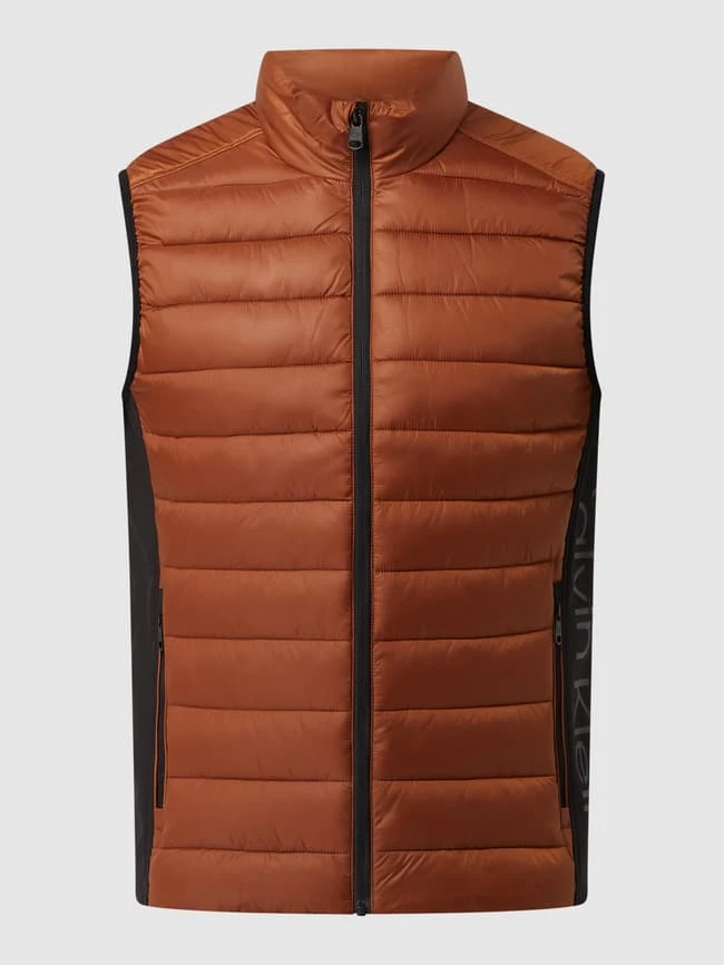 CK Calvin Klein Light-Steppweste Mit Stehkragen - Dunkel Orange 2 CK Calvin Klein Light-Steppweste Mit Stehkragen - Dunkel Orange – Bild 2