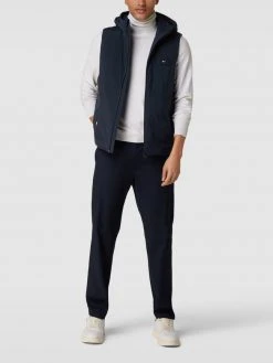 Tommy Hilfiger Weste Mit Label-Patch - Marineblau