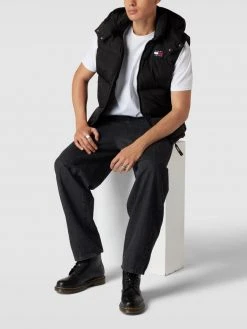 Tommy Jeans Steppweste Mit Label-Stitching Modell 'ALASKA' - Schwarz