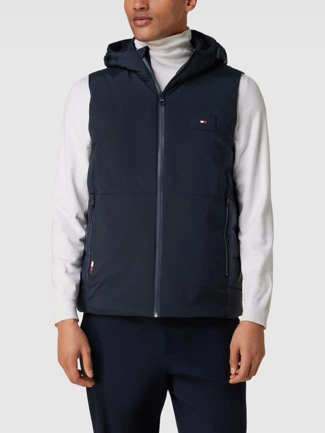 Tommy Hilfiger Weste Mit Label-Patch - Marineblau 4 Tommy Hilfiger Weste Mit Label-Patch - Marineblau – Bild 4