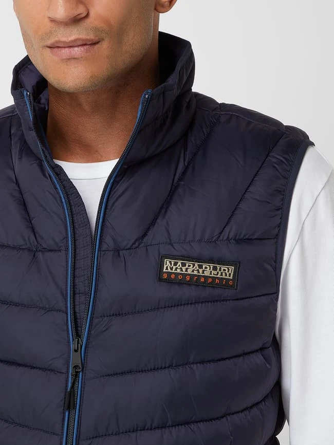 Napapijri Regular Fit Steppweste Mit Stehkragen Modell 'Aerons' - Marineblau 3 Napapijri Regular Fit Steppweste Mit Stehkragen Modell 'Aerons' - Marineblau – Bild 3