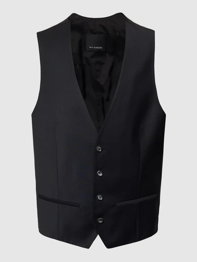 Roy Robson Weste Aus Schurwollmischung - Schwarz 2 Roy Robson Weste Aus Schurwollmischung - Schwarz – Bild 2