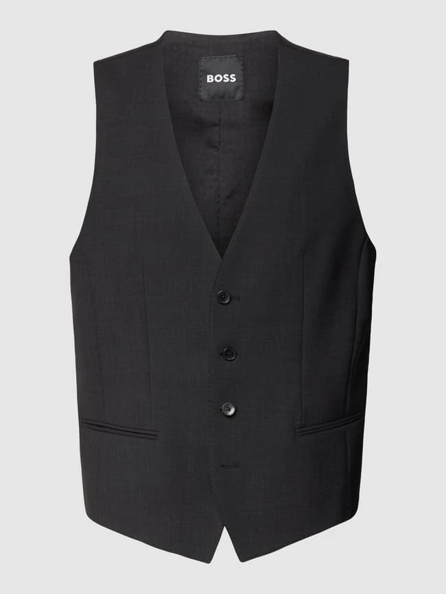 BOSS Weste Mit Paspeltaschen Modell 'Huge Vest' - Anthrazit 2 BOSS Weste Mit Paspeltaschen Modell 'Huge Vest' - Anthrazit – Bild 2