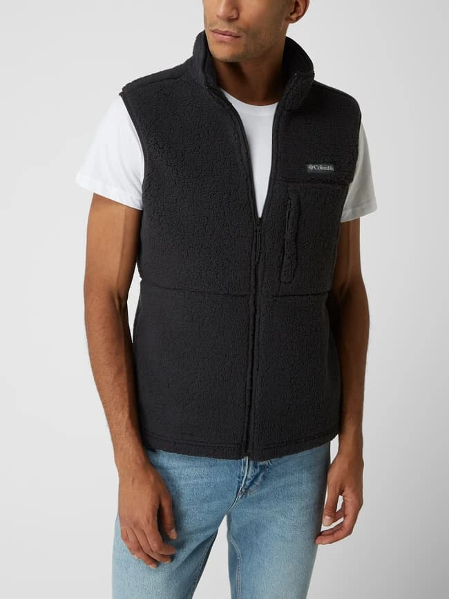 Columbia Weste Aus Teddyfell - Graphit 4 Columbia Weste Aus Teddyfell - Graphit – Bild 4