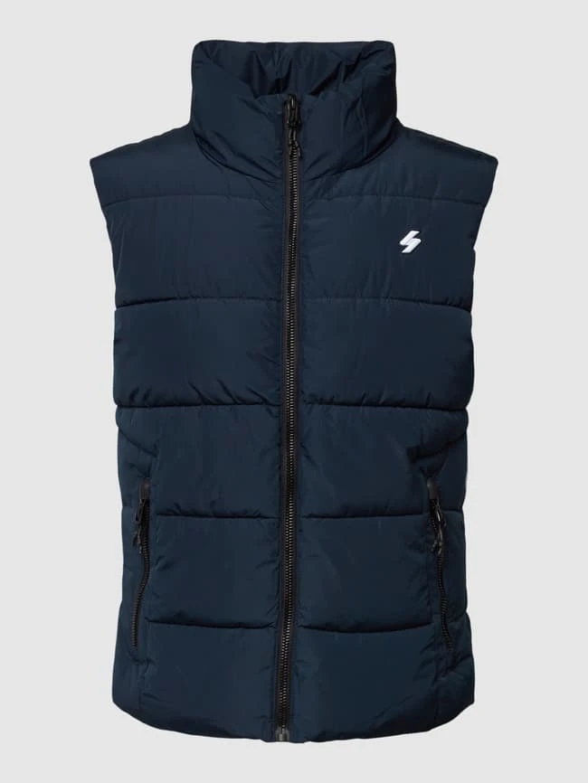 Superdry Steppweste Mit Reißverschlusstaschen - Marineblau 2 Superdry Steppweste Mit Reißverschlusstaschen - Marineblau – Bild 2
