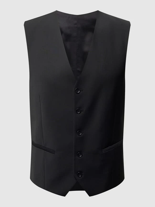 CG - Club Of Gents Weste Mit Leistentaschen Modell 'Carlto' - Schwarz 2 CG - Club Of Gents Weste Mit Leistentaschen Modell 'Carlto' - Schwarz – Bild 2