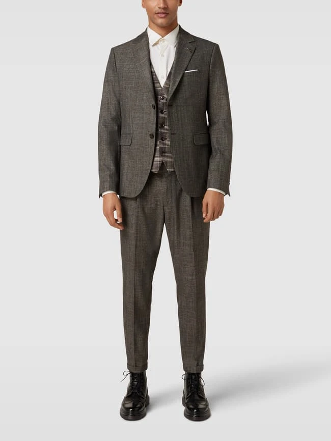 Cinque Weste Mit Karomuster Modell 'CiVitra' - Taupe 1 Cinque Weste Mit Karomuster Modell 'CiVitra' - Taupe