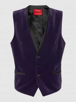 HUGO Weste Mit Eingrifftaschen - Purple