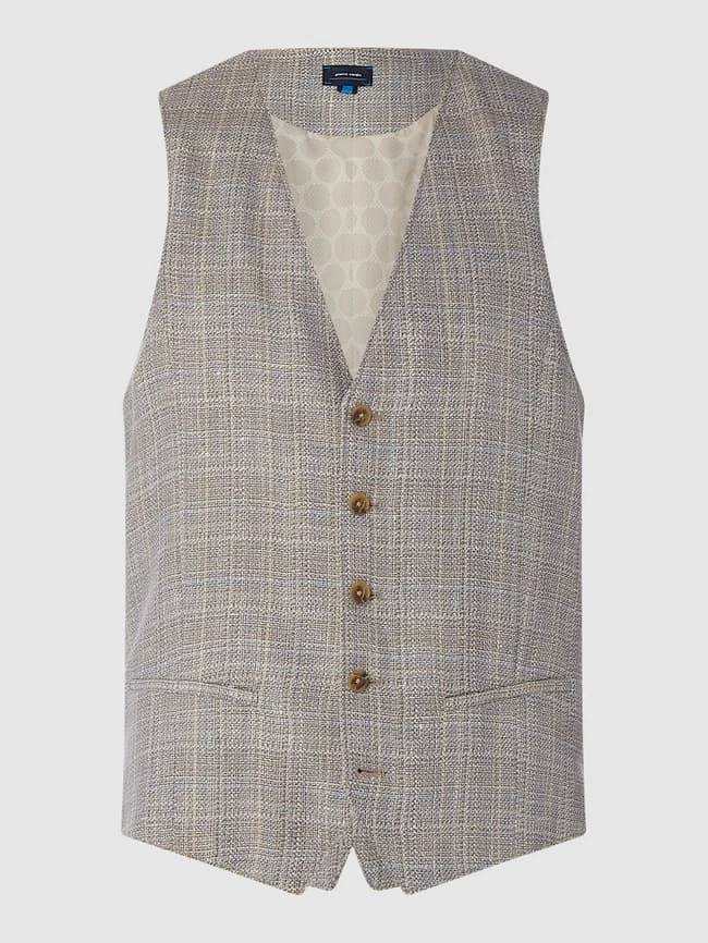 Pierre Cardin Weste Aus Schurwollmischung Modell 'Gab' - 'Futureflex' - Beige 1 Pierre Cardin Weste Aus Schurwollmischung Modell 'Gab' - 'Futureflex' - Beige