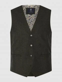 Seidenfalter Weste, Fliege Und Einstecktuch Im Set - Grün