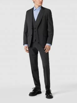 BOSS Weste Mit Paspeltaschen - Anthrazit