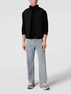 Tommy Hilfiger Shop 4 Emporio Armani Daunenweste Mit Logo-Patch Modell 'Basic Zip' - Schwarz