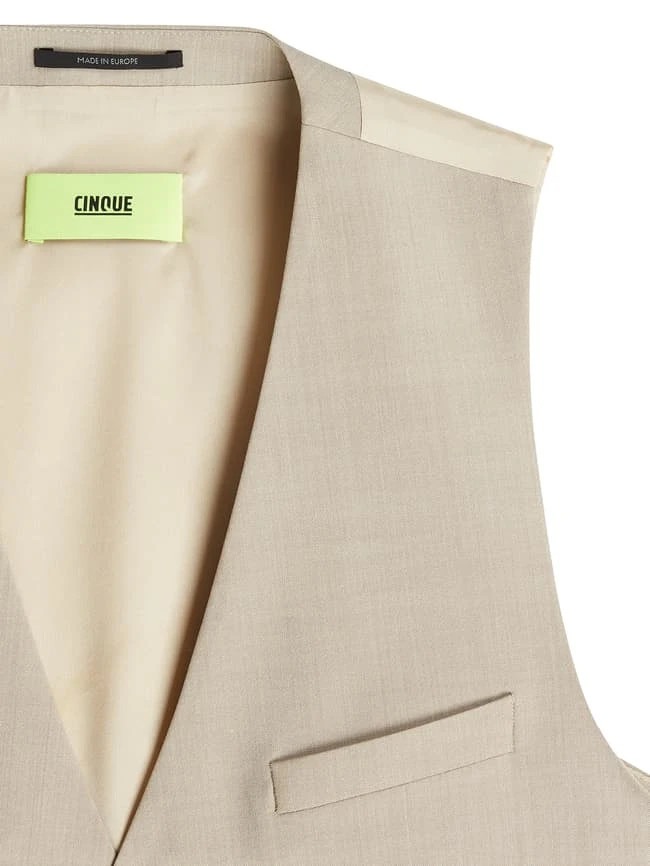 Cinque Weste Mit Schurwoll-Anteil Modell 'Cimonopoli' - Beige 2 Cinque Weste Mit Schurwoll-Anteil Modell 'Cimonopoli' - Beige – Bild 2