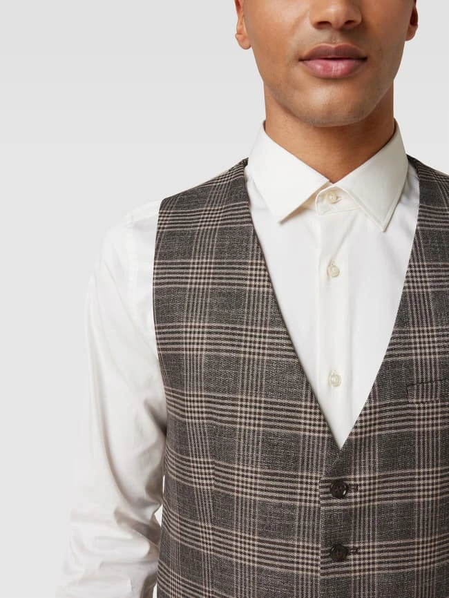 Cinque Weste Mit Karomuster Modell 'CiVitra' - Taupe 3 Cinque Weste Mit Karomuster Modell 'CiVitra' - Taupe – Bild 3