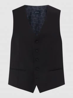 Pierre Cardin Weste Mit Schurwoll-Anteil Modell 'Hugo' - 'Futureflex' - Schwarz