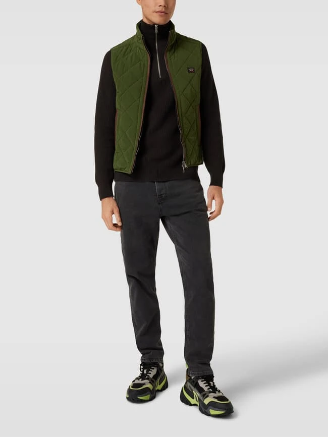 Paul & Shark Weste Mit Label-Patch - Olivgrün 1 Paul & Shark Weste Mit Label-Patch - Olivgrün