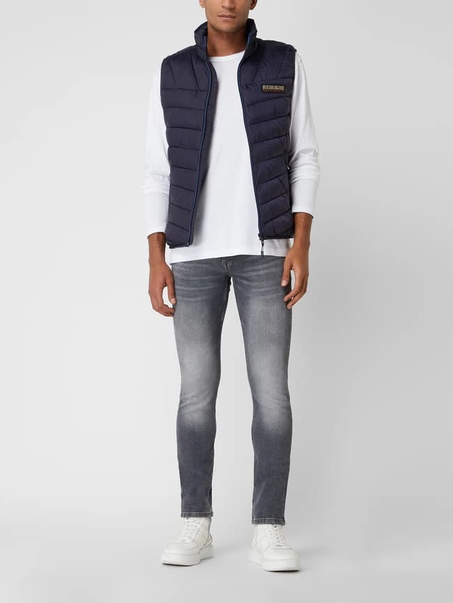 Napapijri Regular Fit Steppweste Mit Stehkragen Modell 'Aerons' - Marineblau 1 Napapijri Regular Fit Steppweste Mit Stehkragen Modell 'Aerons' - Marineblau