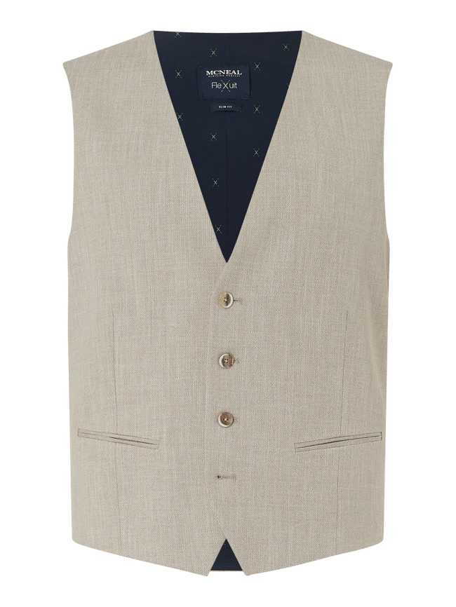 MCNEAL Weste Mit Allover-Muster - Beige 1 MCNEAL Weste Mit Allover-Muster - Beige
