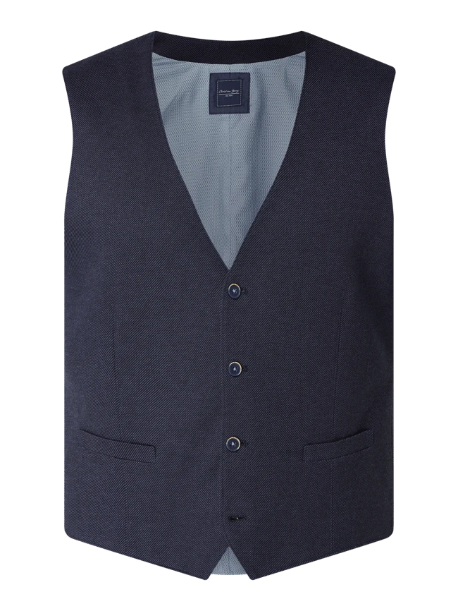 Christian Berg Men Weste Aus Jersey - Blau 2 Christian Berg Men Weste Aus Jersey - Blau – Bild 2