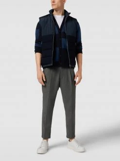 BOSS Steppweste Mit Reißverschlusstaschen Modell 'Cinko' - Marineblau