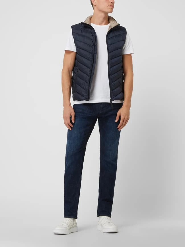 Tom Tailor Light-Steppweste Mit Reißverschlusstaschen - Marineblau 1 Tom Tailor Light-Steppweste Mit Reißverschlusstaschen - Marineblau