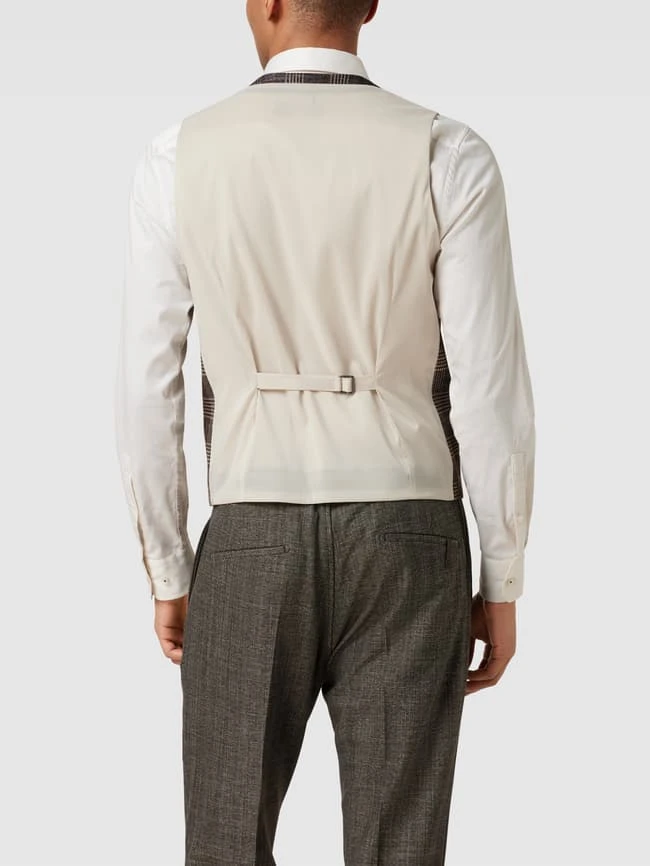 Cinque Weste Mit Karomuster Modell 'CiVitra' - Taupe 5 Cinque Weste Mit Karomuster Modell 'CiVitra' - Taupe – Bild 5