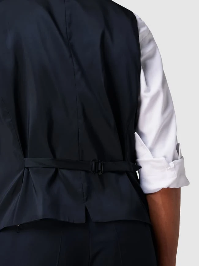 BOSS Slim Fit Weste Aus Schurwolle - Marineblau 3 BOSS Slim Fit Weste Aus Schurwolle - Marineblau – Bild 3