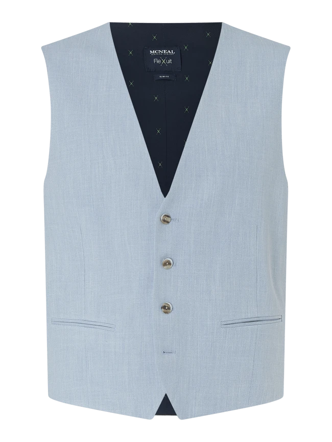 MCNEAL Weste Mit Allover-Muster - Hellblau 1 MCNEAL Weste Mit Allover-Muster - Hellblau