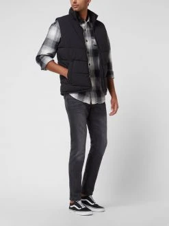 Jack & Jones Steppweste Mit Stehkragen Modell 'Copenhagen' - Wasserabweisend - Schwarz