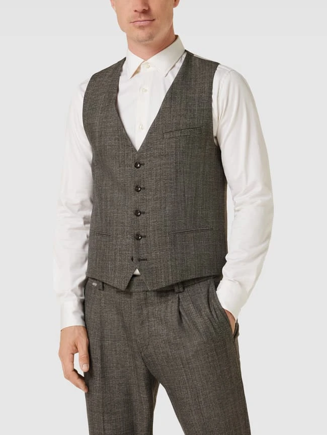 Cinque Weste Mit Paspeltaschen Modell 'Vitra' - Taupe 4 Cinque Weste Mit Paspeltaschen Modell 'Vitra' - Taupe – Bild 4