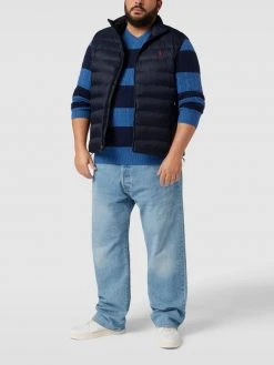 Polo Ralph Lauren Big & Tall PLUS SIZE Steppweste Mit Label-Stitching Modell 'TERRA VEST' - Marineblau