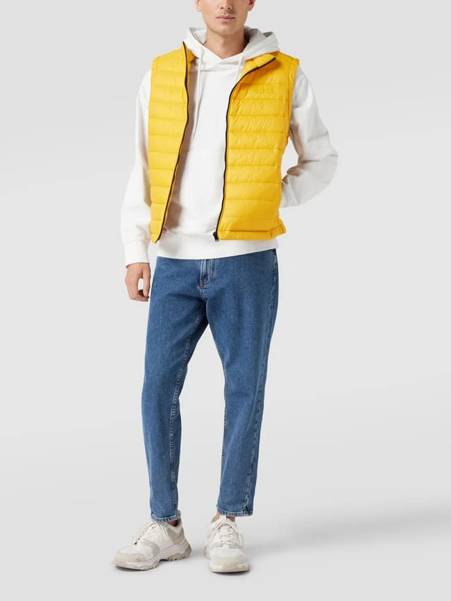 BOSS Steppweste Mit Label-Print Modell 'Calano' - Hellgelb 1 BOSS Steppweste Mit Label-Print Modell 'Calano' - Hellgelb