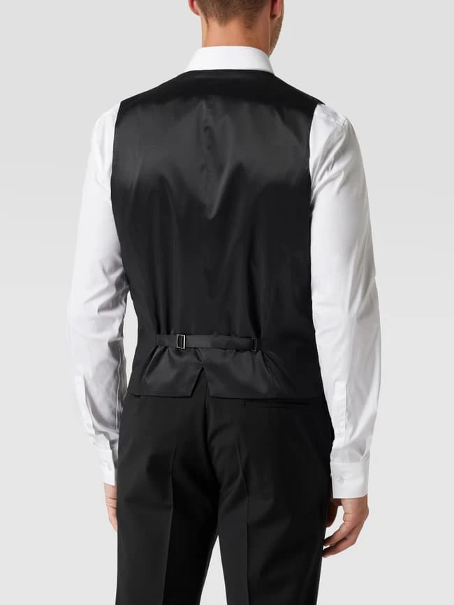 HUGO Weste Mit V-Ausschnitt Modell 'Vin' - Schwarz 5 HUGO Weste Mit V-Ausschnitt Modell 'Vin' - Schwarz – Bild 5