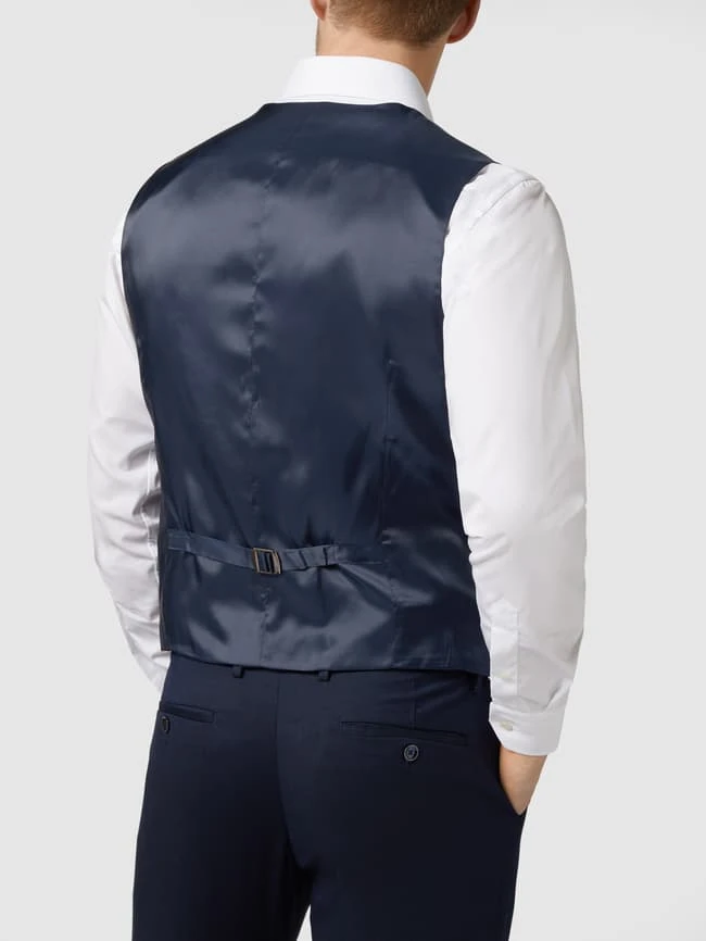 MCNEAL Slim Fit Weste Mit Webmuster - Marineblau 5 MCNEAL Slim Fit Weste Mit Webmuster - Marineblau – Bild 5