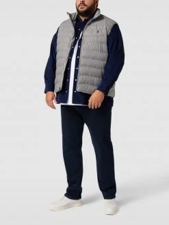 Polo Ralph Lauren Big & Tall PLUS SIZE Steppweste Mit Label-Stitching Modell 'TERRA VEST' - Hellgrau