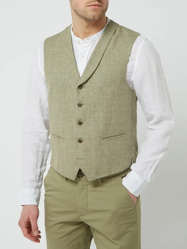 CG - Club Of Gents Weste Aus Baumwolle Modell 'Paddy' - Grün 4 CG - Club Of Gents Weste Aus Baumwolle Modell 'Paddy' - Grün – Bild 4