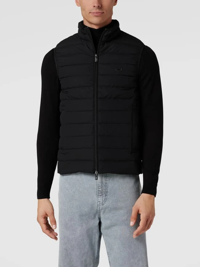 Emporio Armani Daunenweste Mit Logo-Patch Modell 'Basic Zip' - Schwarz 4 Emporio Armani Daunenweste Mit Logo-Patch Modell 'Basic Zip' - Schwarz – Bild 4