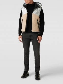 Baldessarini Steppweste Mit Teddyfellbesatz Modell 'Lenny' - Silber