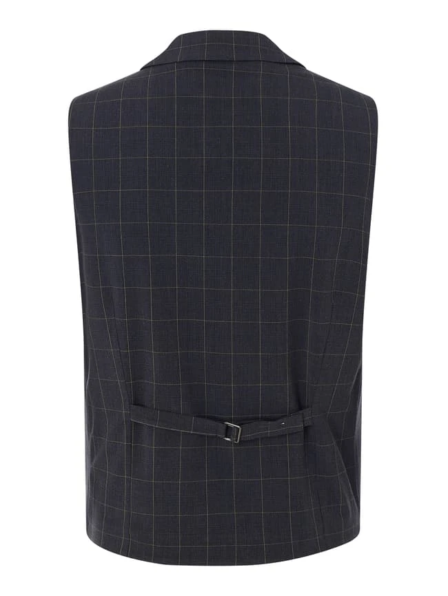 Cinque Slim Fit Weste Mit Reverskragen Modell 'Civiz' - Marineblau 4 Cinque Slim Fit Weste Mit Reverskragen Modell 'Civiz' - Marineblau – Bild 4