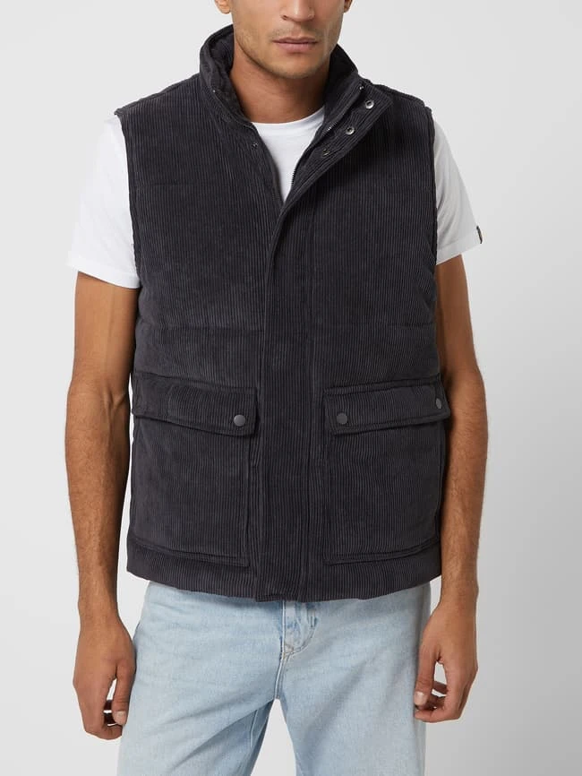 Only & Sons Steppweste Aus Cord Modell 'Cash' - Rauchblau 4 Only & Sons Steppweste Aus Cord Modell 'Cash' - Rauchblau – Bild 4